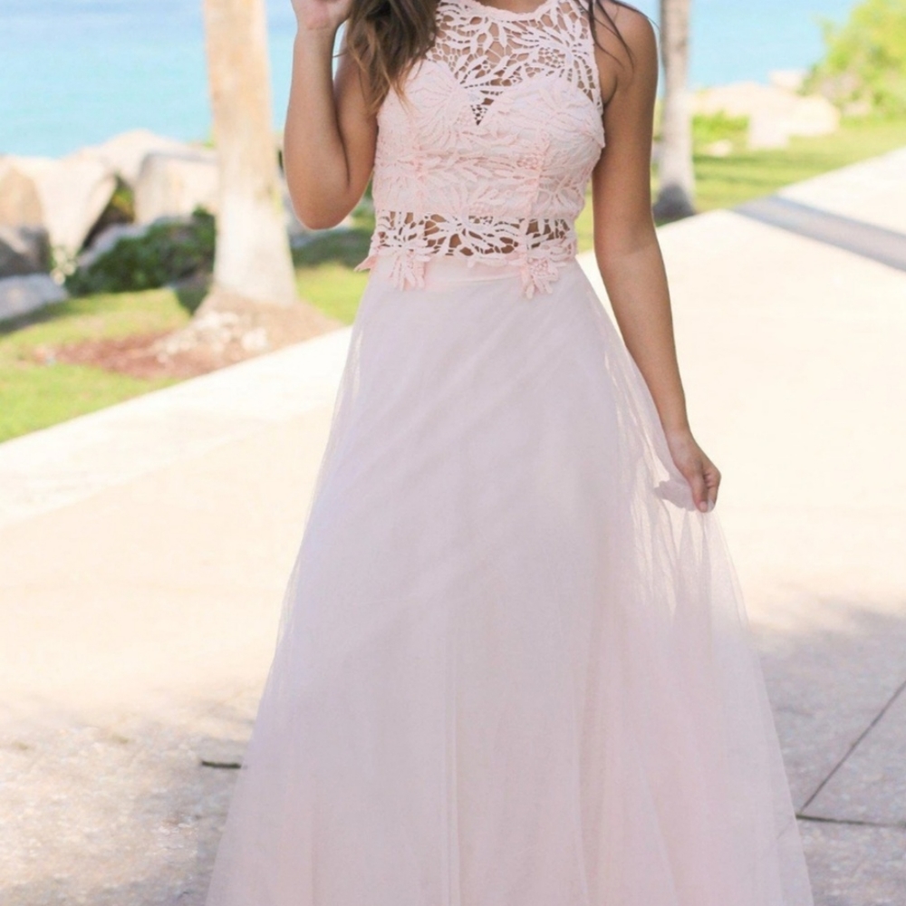 Pink Tulle Two Piece Set